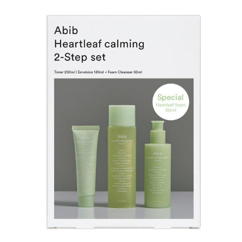 Abib Heartleaf Calming 2-Step Set (Toner 200Ml + Emulsion 130Ml + Foam Cleanser 50Ml)